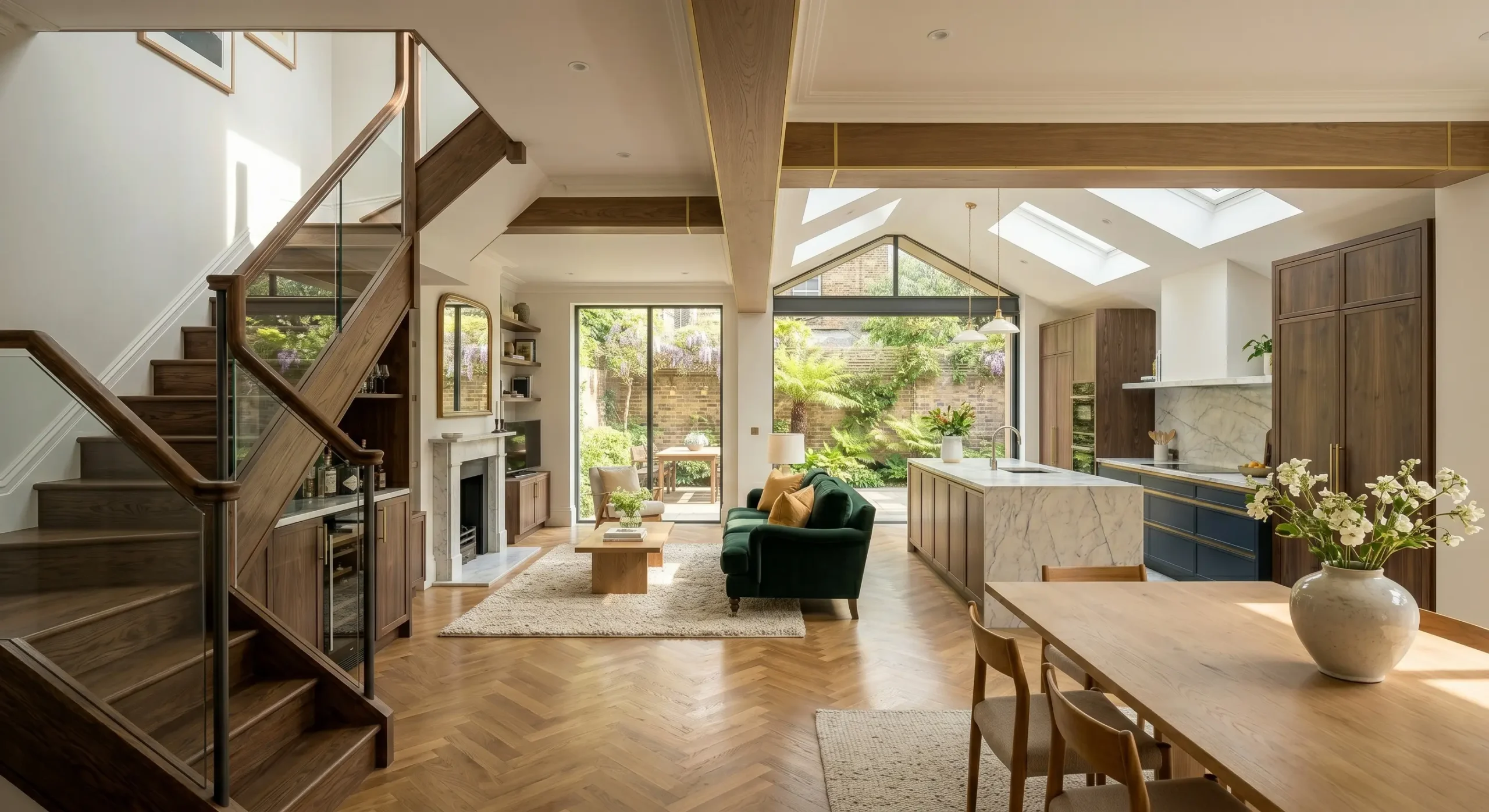 Comprehensive Basement Excavation West London Complex Structural Engineering with natural daylight