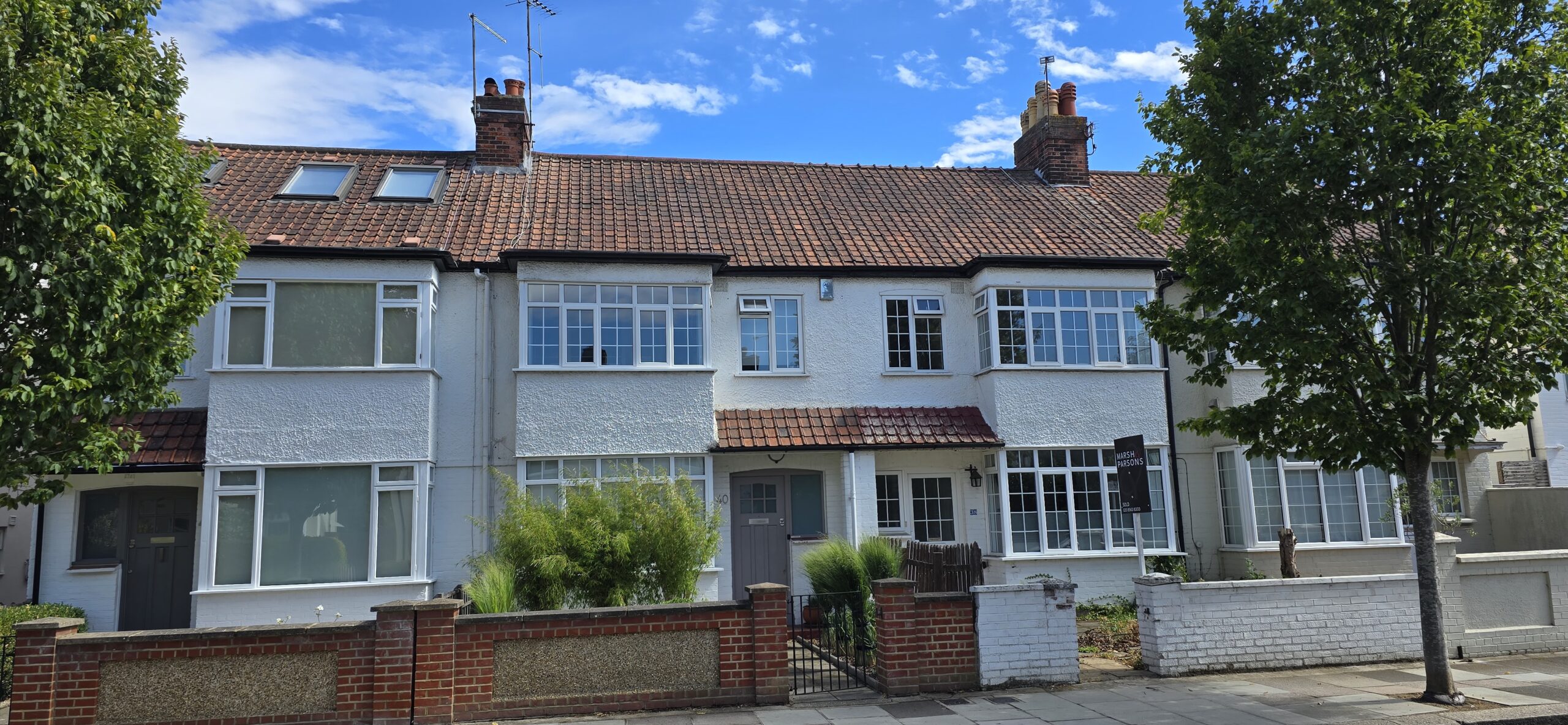 Boileau Road SW13 Barnes White Stucco Property Renovation - ELB Construction Services