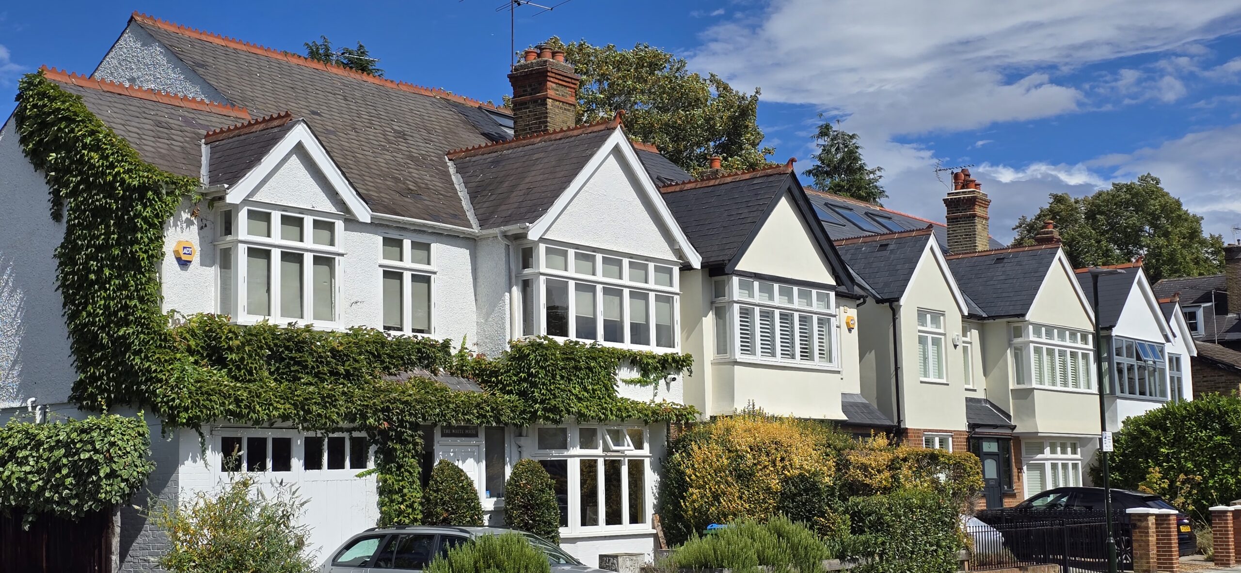 Washington Road SW13 White Stucco Renovations Barnes - ELB Construction Services